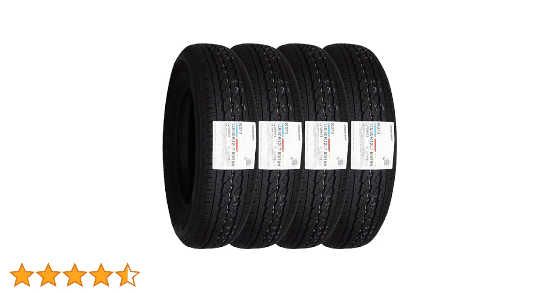 BRIDGESTONE K370 145/80R12 80/78 4本セット サマータイヤ4本セット】 BRIDGESTONE K370 145/80R12 80/78N LT